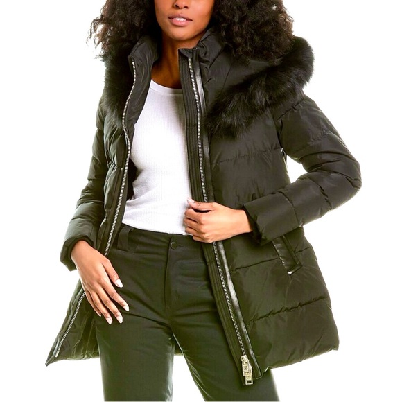 Nicole Benisti Jackets & Blazers - NICOLE BENISTI Series Nakiska Leather Trim Puffer Down Coat - S